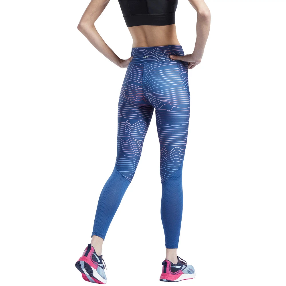 Women's Reebok Running Printed Leggings 2 Women's Reebok Running Printed Leggings - Image 2