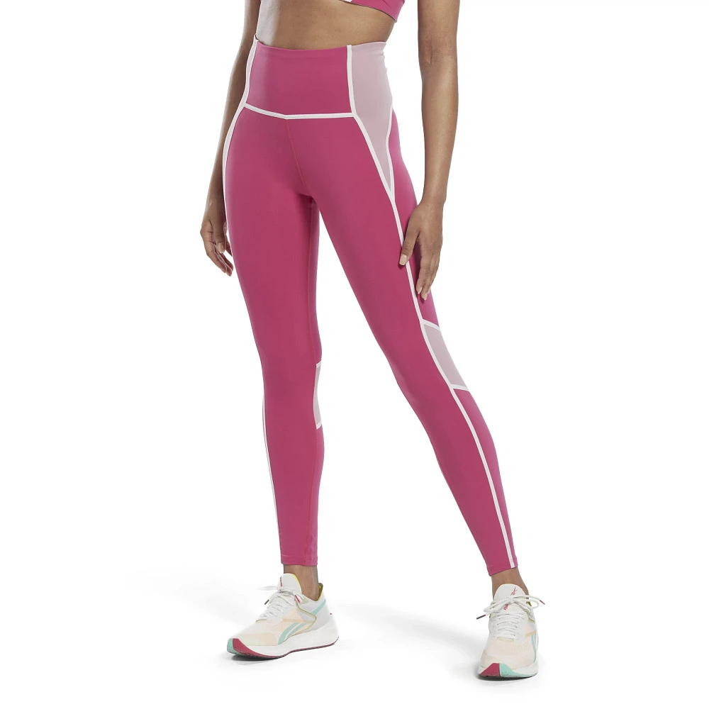 Women's Reebok Lux High-Waisted Colorblock Tights 1 Women's Reebok Lux High-Waisted Colorblock Tights