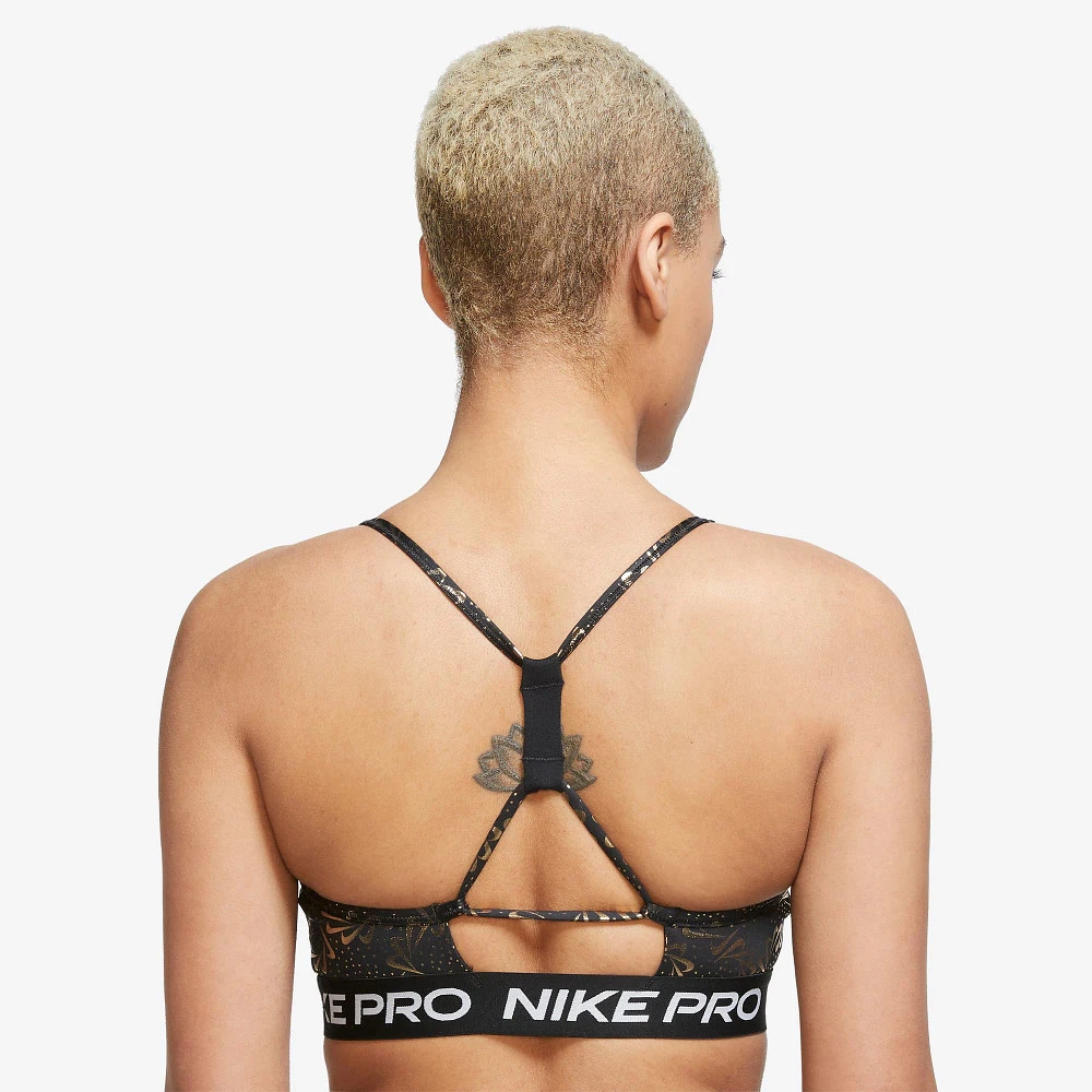 Women's Nike Dri-FIT Indy Strappy Swoosh Galaxy Bra 2 Women's Nike Dri-FIT Indy Strappy Swoosh Galaxy Bra - Image 2