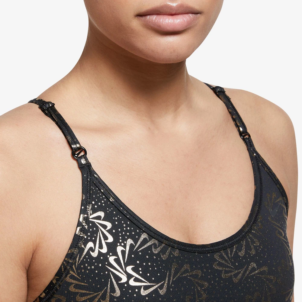 Women's Nike Dri-FIT Indy Strappy Swoosh Galaxy Bra 3 Women's Nike Dri-FIT Indy Strappy Swoosh Galaxy Bra - Image 3