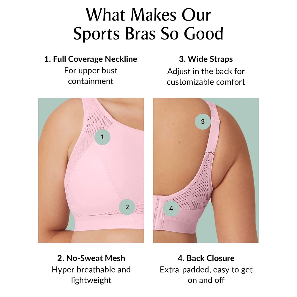 Women's Glamorise No-Sweat Mesh Sports Bra 6 Women's Glamorise No-Sweat Mesh Sports Bra - Image 6