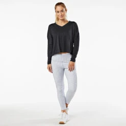 Women's Korsa Hallow Out Tie Back Long Sleeve -BROOKS Shoes Shop wgwjptgetq