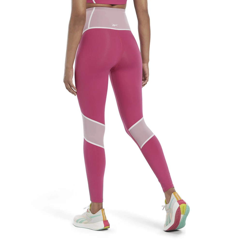 Women's Reebok Lux High-Waisted Colorblock Tights 2 Women's Reebok Lux High-Waisted Colorblock Tights - Image 2